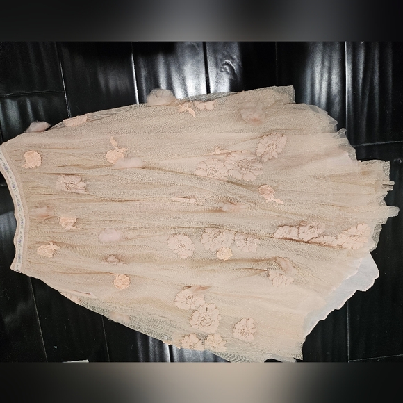 Loveshackfancy LSF rowena tulle floral 3d midi skirt 4 - Picture 5 of 5